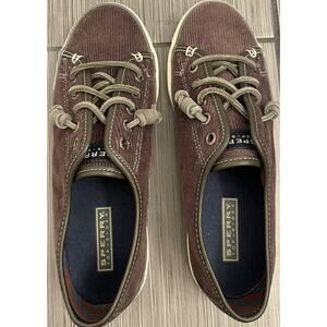 Sperry Top-Sider Womens Brown Corduroy Boat Shoes Size 7 STS94234